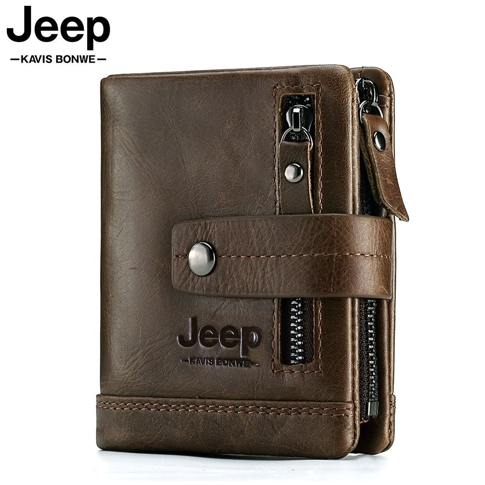 Billetera Jeep - Kavis de Cuero Vacuno BP828 Café