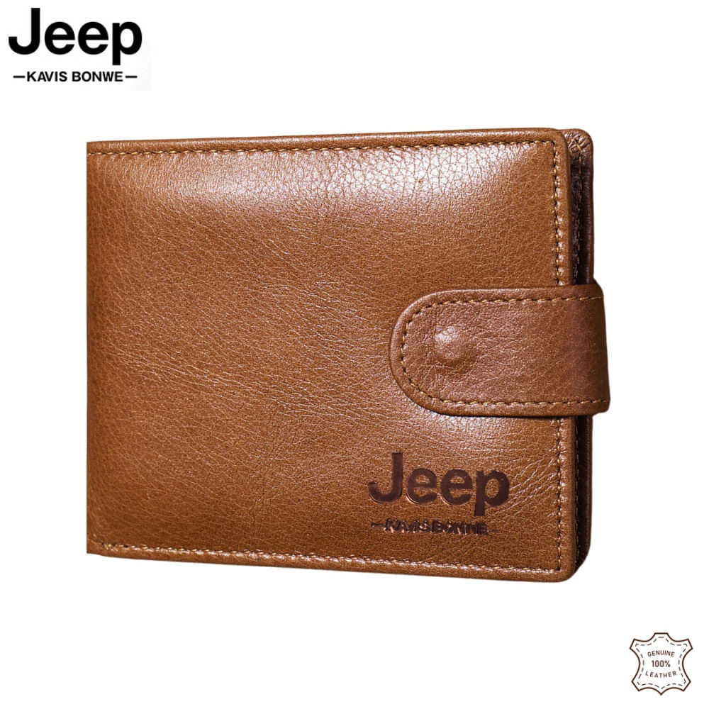 Billetera Jeep - Kavis de Cuero Vacuno 1067 Marrón