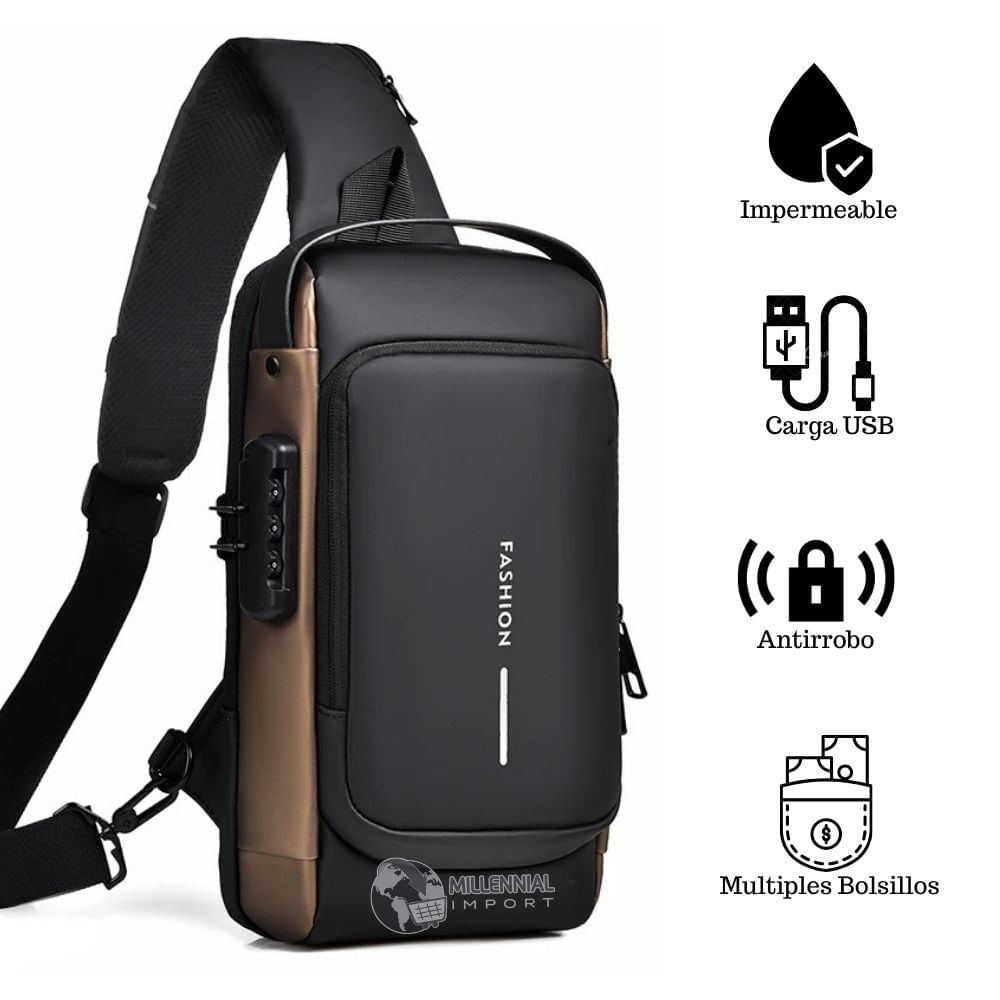 Morral Elegante Antirrobo Mochila con Candado de Hombre