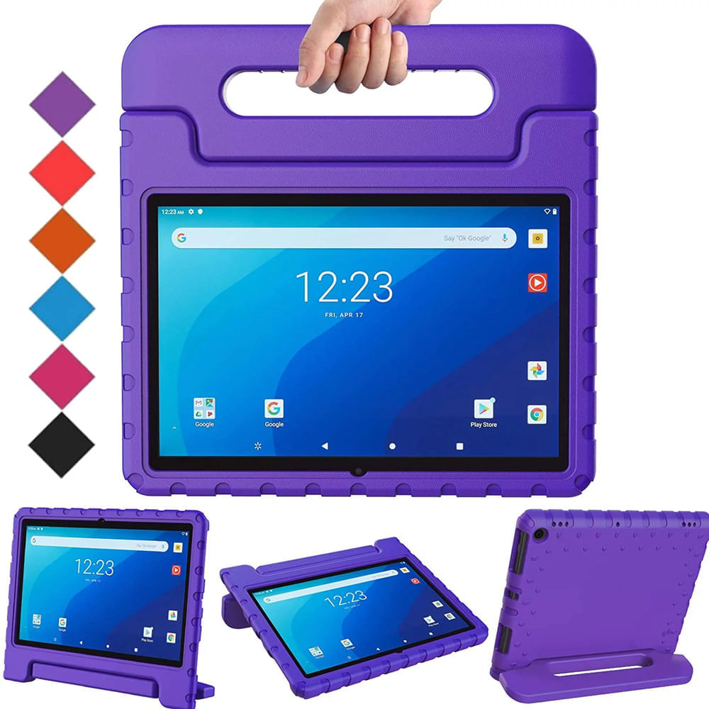 Funda para Samsung Tab A7 Lite 8.7" - T225 de Maleta Goma Morada Resistente
