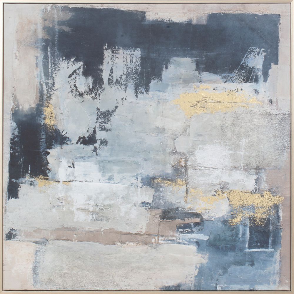 Cuadro Canvas Abstracto Azul 70x70cm