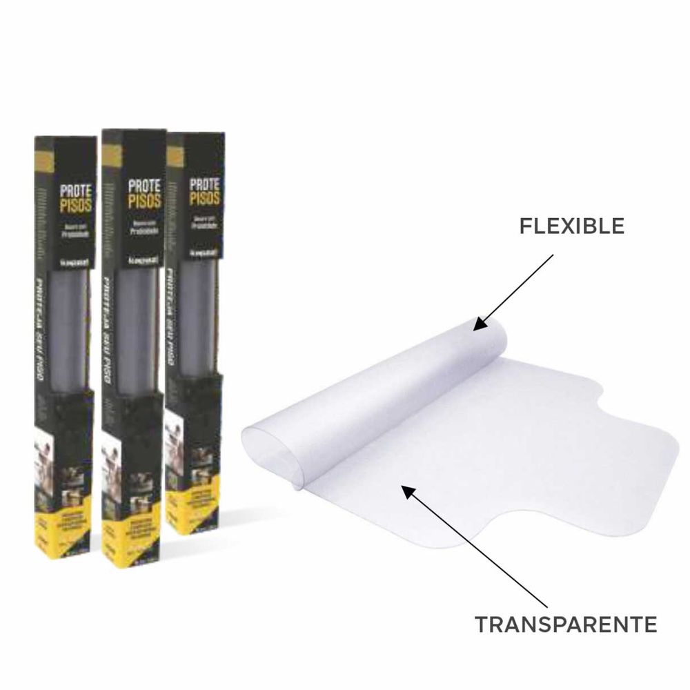 Protector de piso transparente para silla de oficina Decorplas