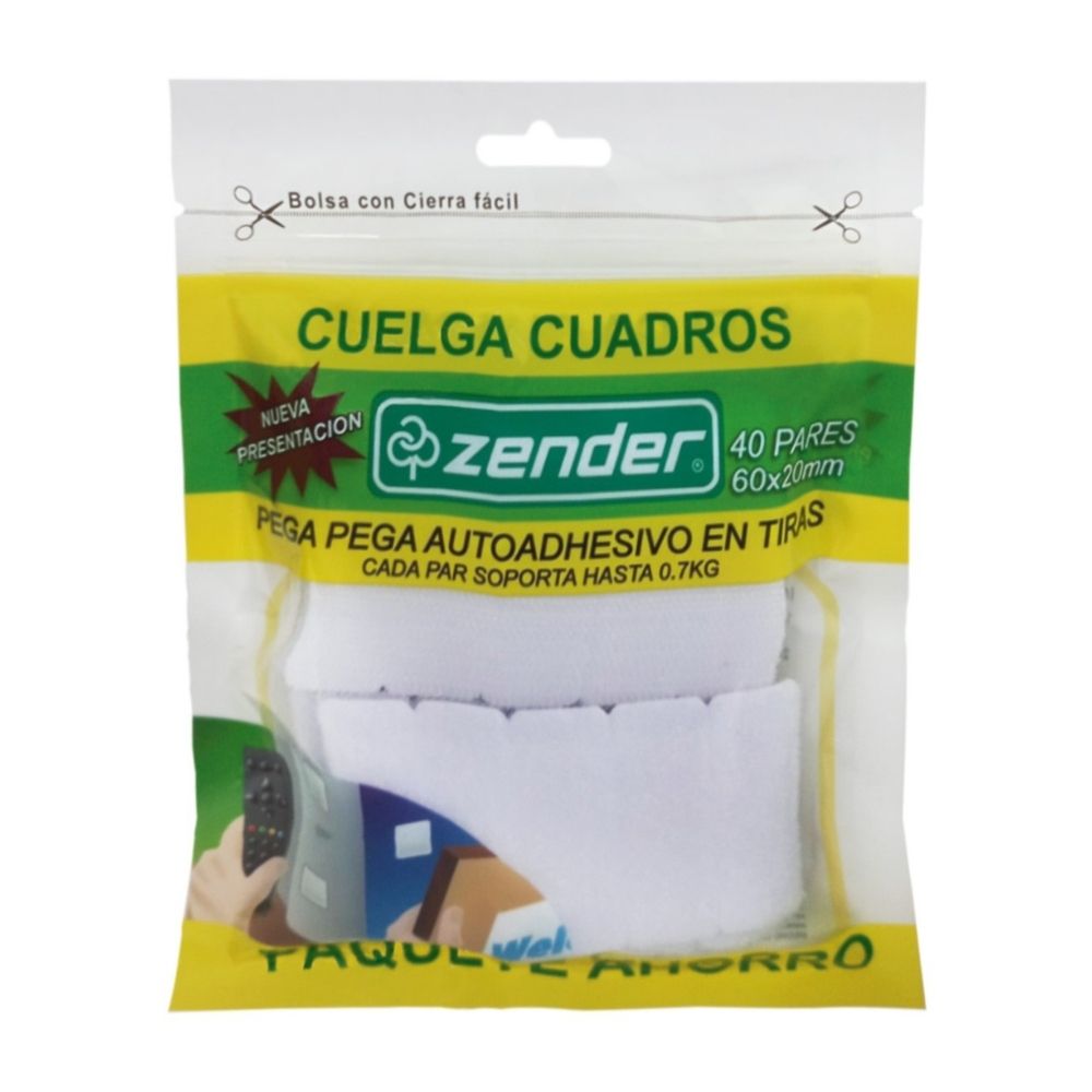Sujetador cuadros x 40 pares Zender