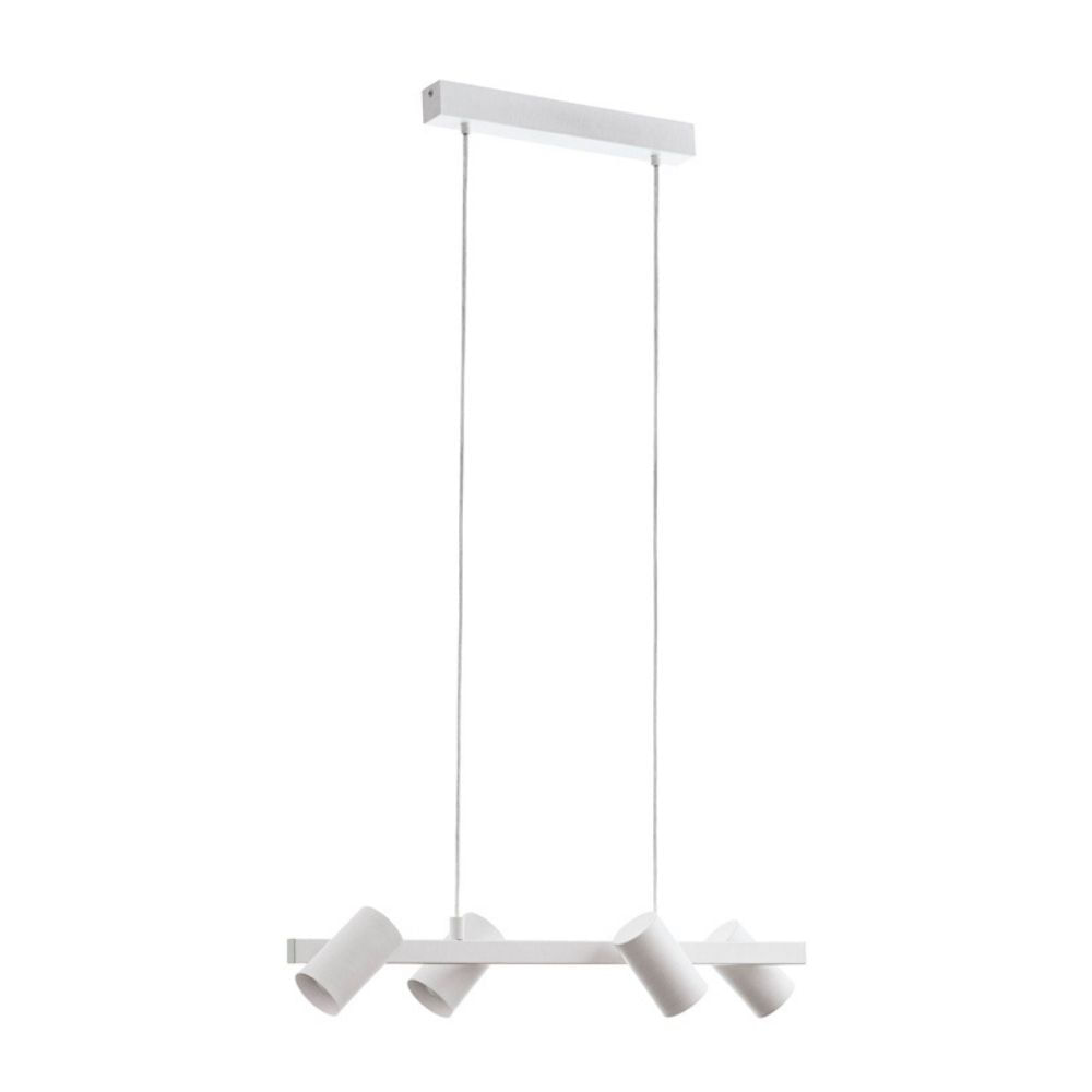 Lámpara Colgante Eglo Gatuela 25w Acero Blanco 4 Luces