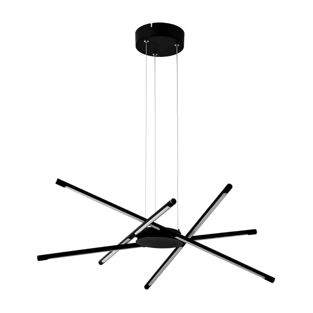 Lámpara Colgante LED Lightech Moy 32W Metal/Vidrio Negro 4 Luces