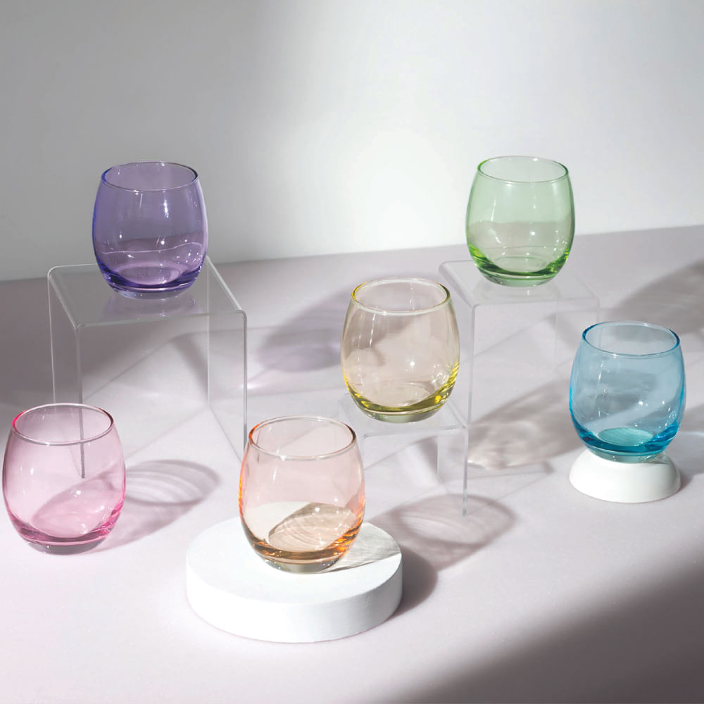 Vasos Cristar Trend Colores 6 Unidades