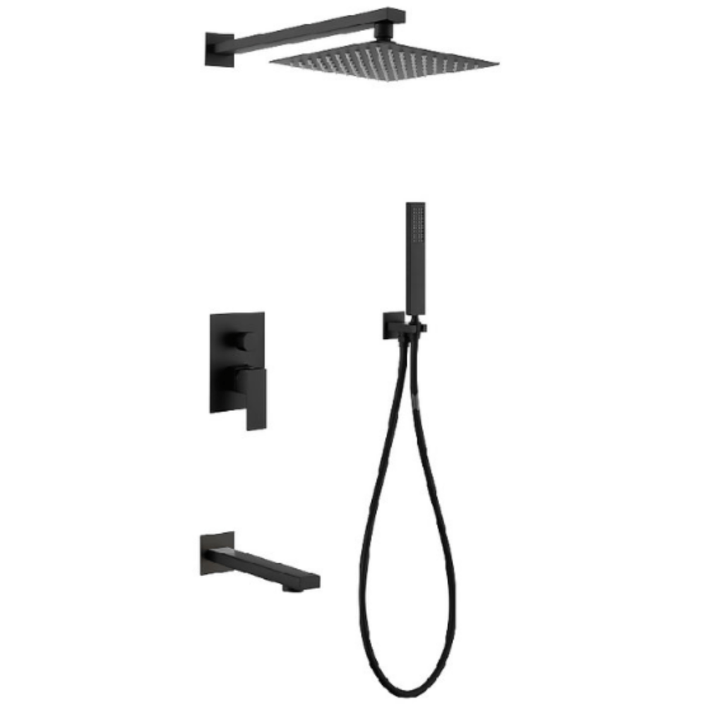 LLAVES MAS MEZCLADORA PARA DUCHA DE LUJO NEGRO SATINADO MT304- 010D701