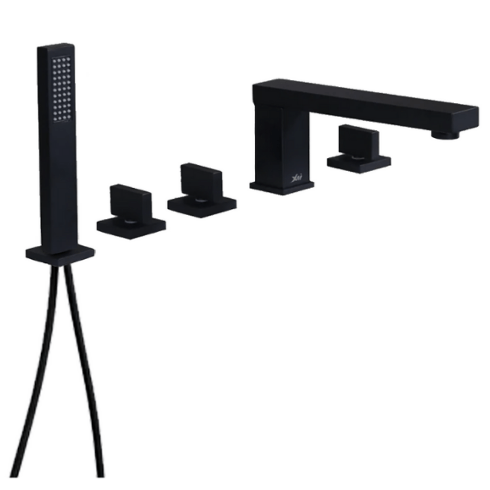 Mezcladora de Lujo para Tina MY314801 de Acero Inoxidable Negro Mate