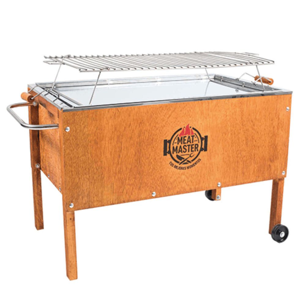 Caja China Master Inoxidable Grande + Parrilla  De Varillas Inoxidable