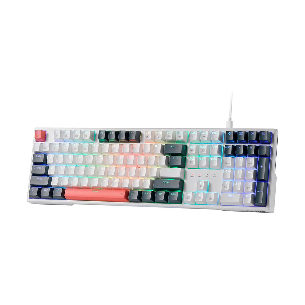 Teclado Redragon K668 RGB para Juegos  Blanco