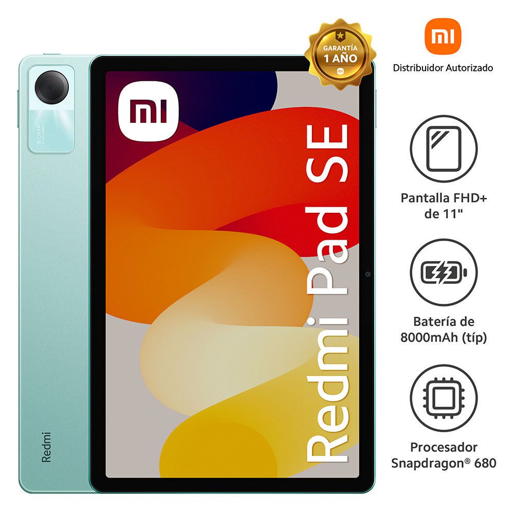 Tablet Xiaomi Redmi Pad SE 11"" 4 GB RAM 128 GB Verde Menta