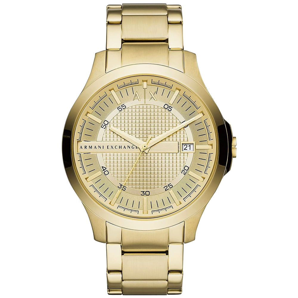 Reloj Armani Exchange Hampton AX2415 Fecha Acero Inoxidable Dorado