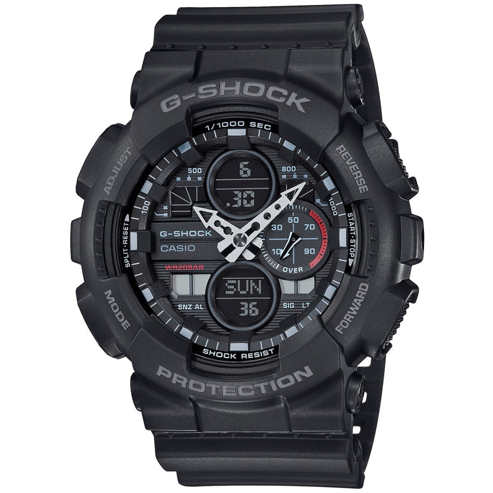 Reloj Casio G-Shock GA140-1A1 Analógico Digital Luz LED Resina Negro