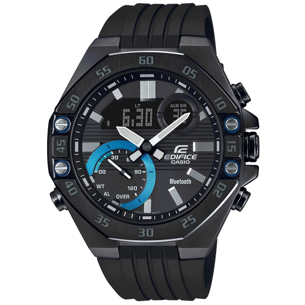 Reloj Casio Edifice ECB-10PB-1A Bluetooth Digital Analógico Acero Inoxidable Resina Negro