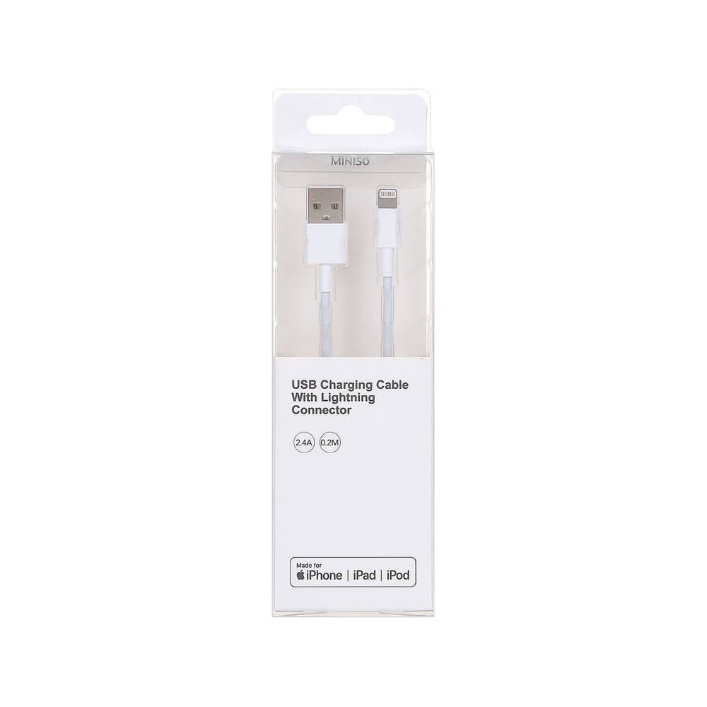Cable de Carga Micro USB Miniso Blanco 0.2 m