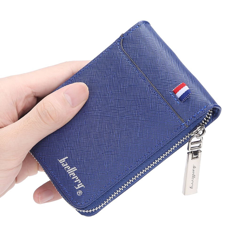 Tarjetero De Cuero Vegano K9105 Azul