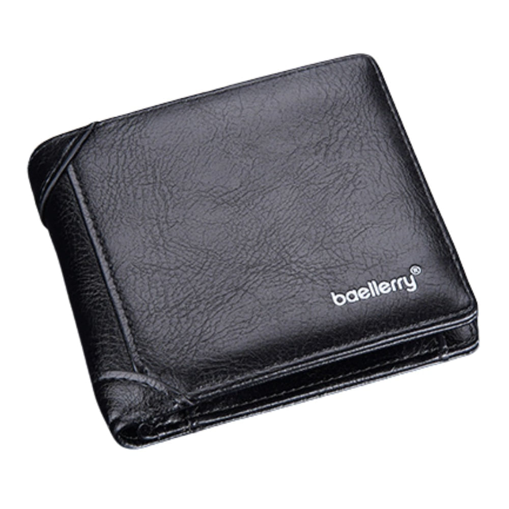 Billetera Clásica De Cuero Vegano D9321 Negra