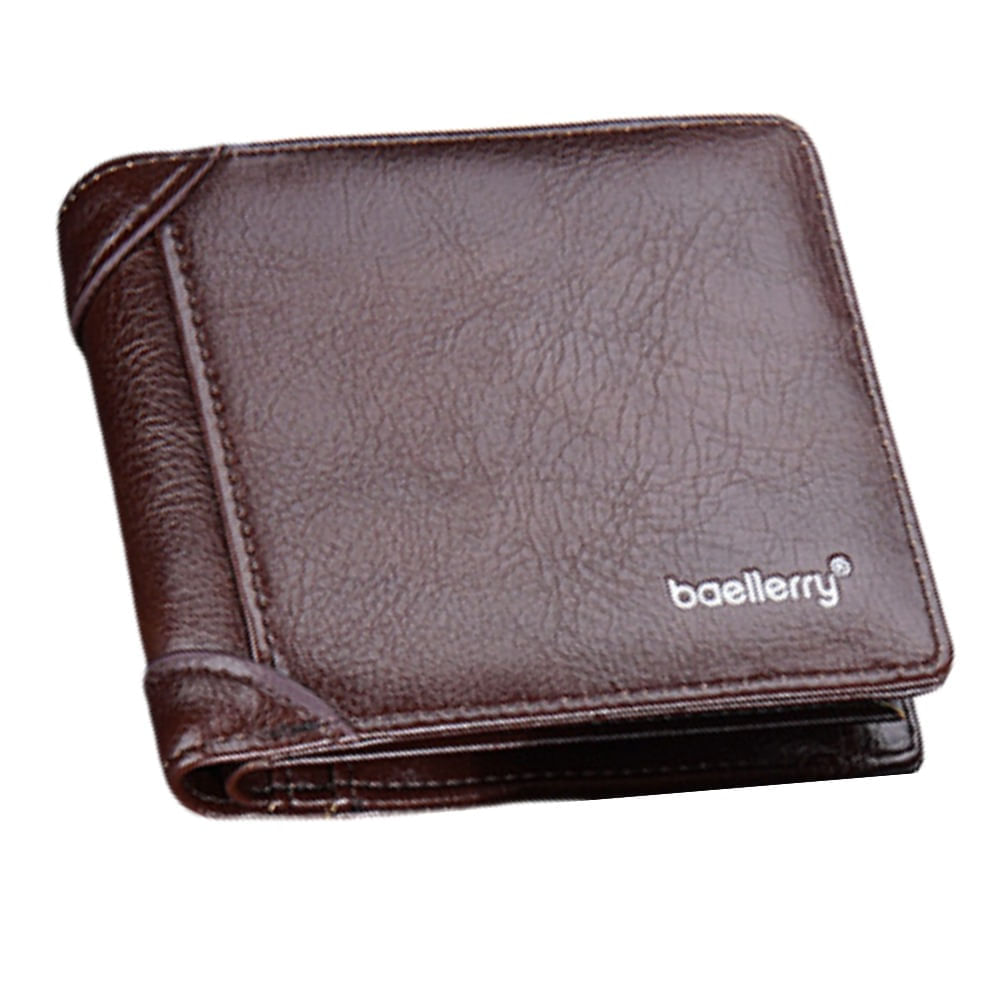 Billetera Clásica De Cuero Vegano D9321 Café