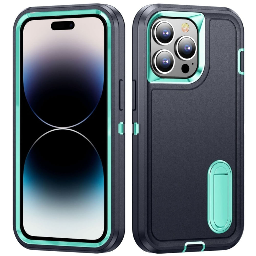 Funda para iPhone XR Adventure Extreme Negro-Celeste Antishock Resistente a Caídas y Golpes