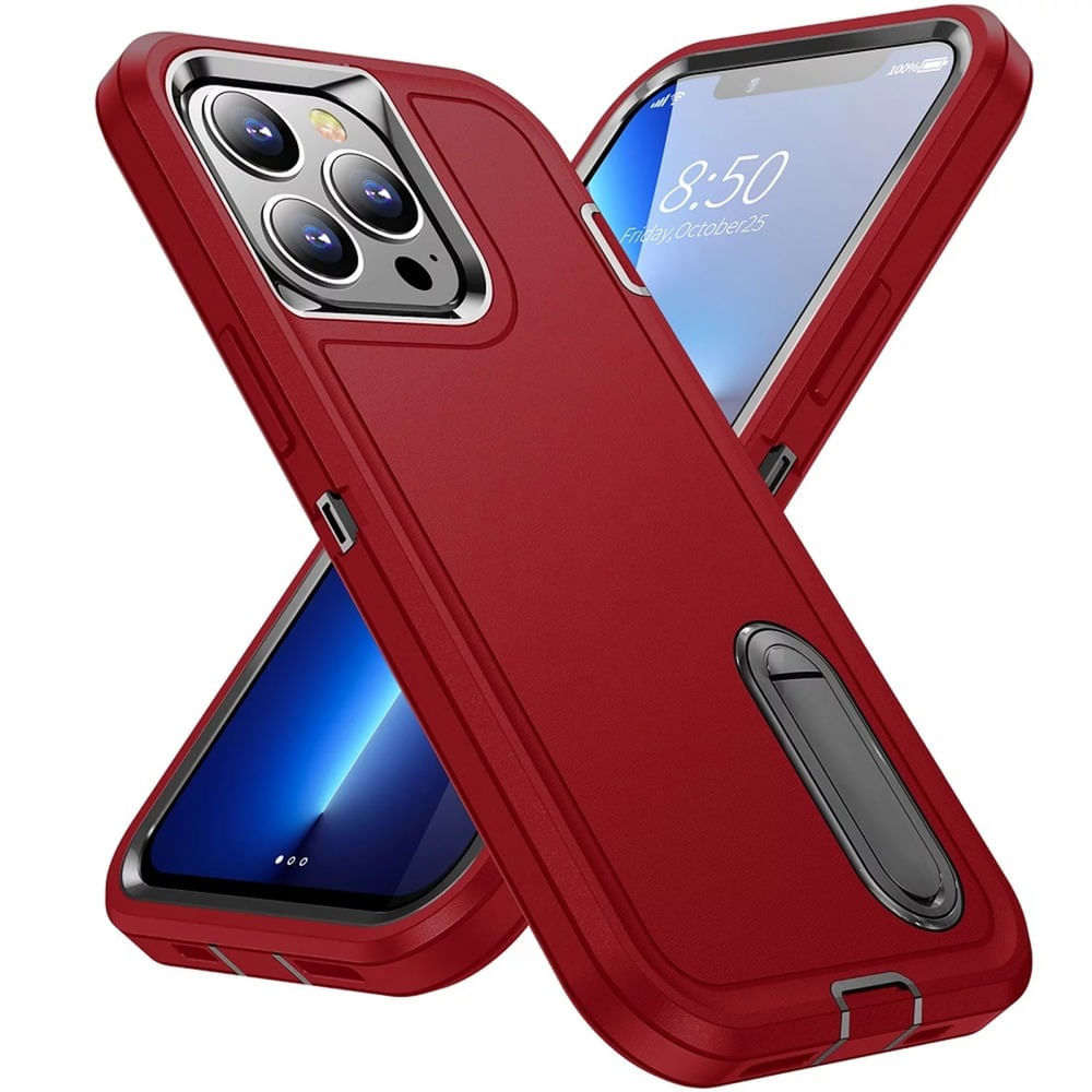Funda para iPhone 12 Adventure Extreme Rojo-Negro Antishock Resistente a Caídas y Golpes