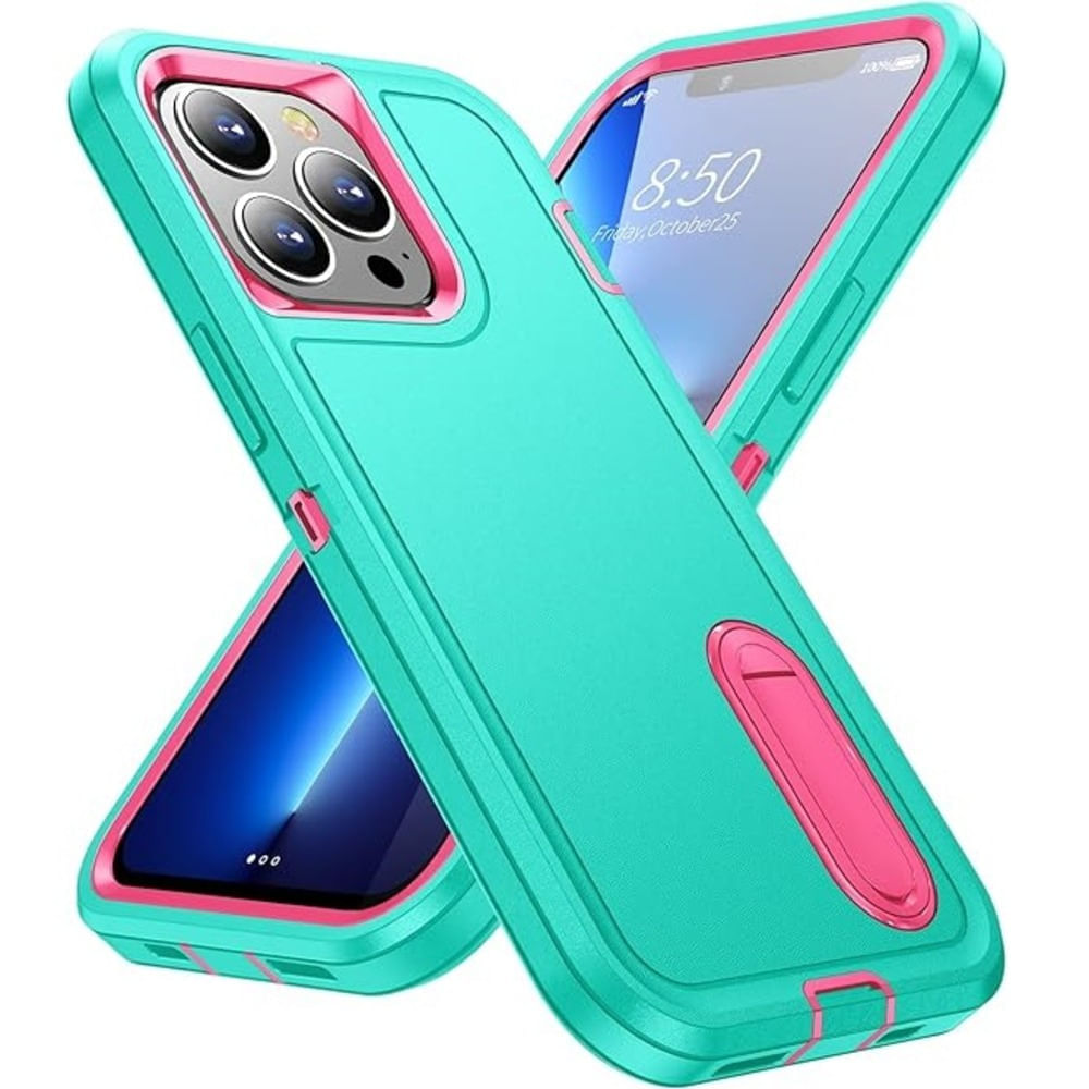 Funda para iPhone 13 Adventure Extreme Celeste-Rosa Antishock Resistente a Caídas y Golpes