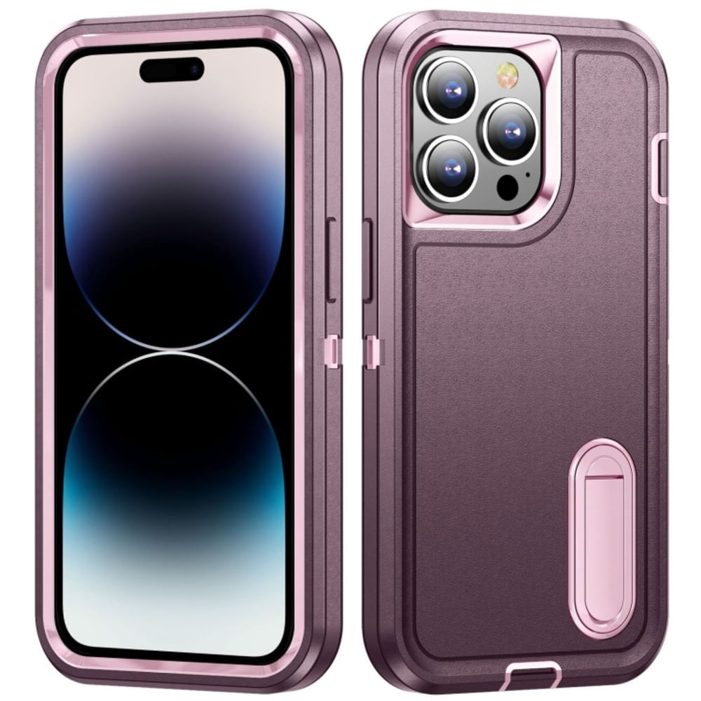 Funda para iPhone 13 Pro Max Adventure Extreme Morado-Rosa Antishock Resistente a Caídas y Golpes