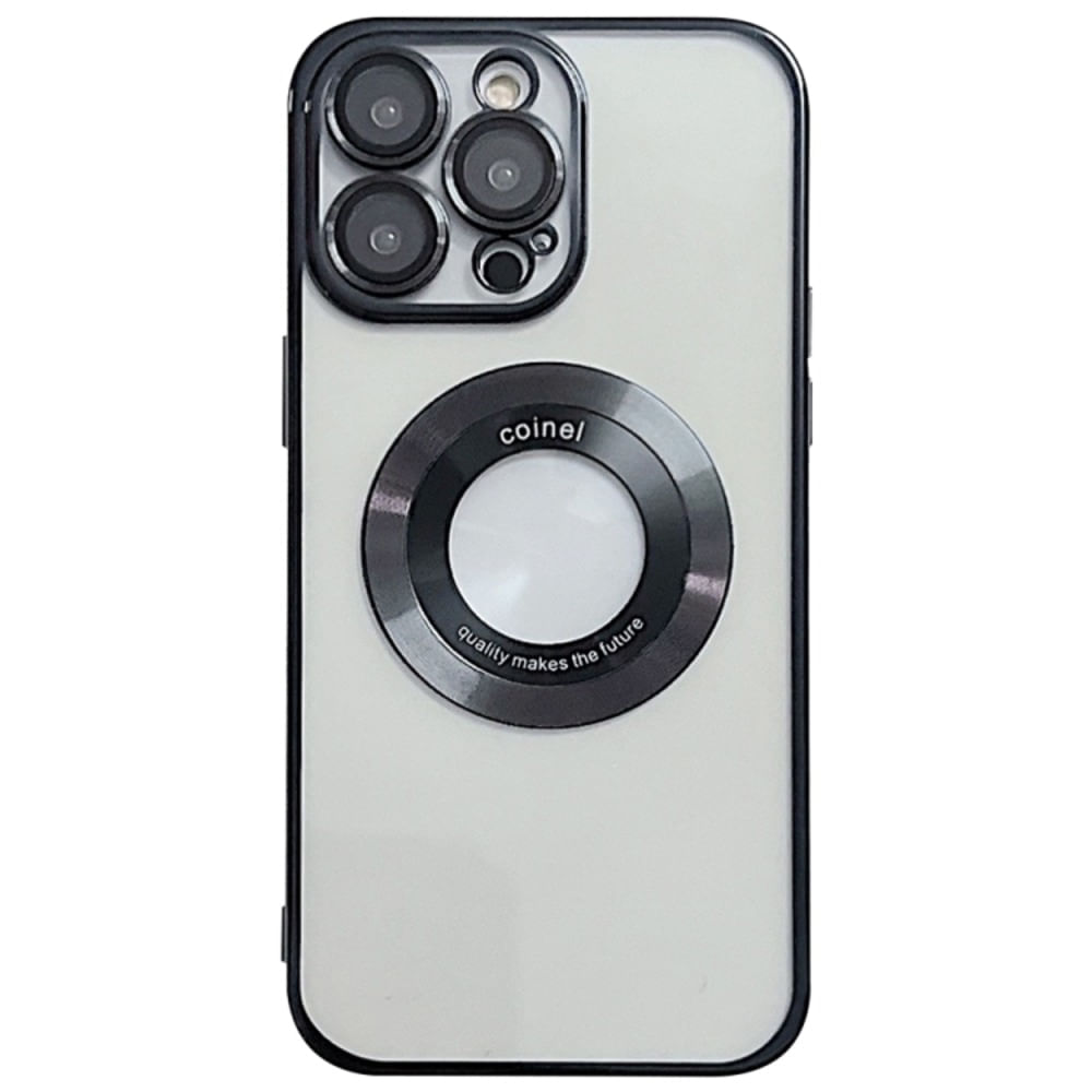 Funda para iPhone 13 Pro Max Magsafe Metalizado Negro Antishock Resistente a Caídas y Golpes