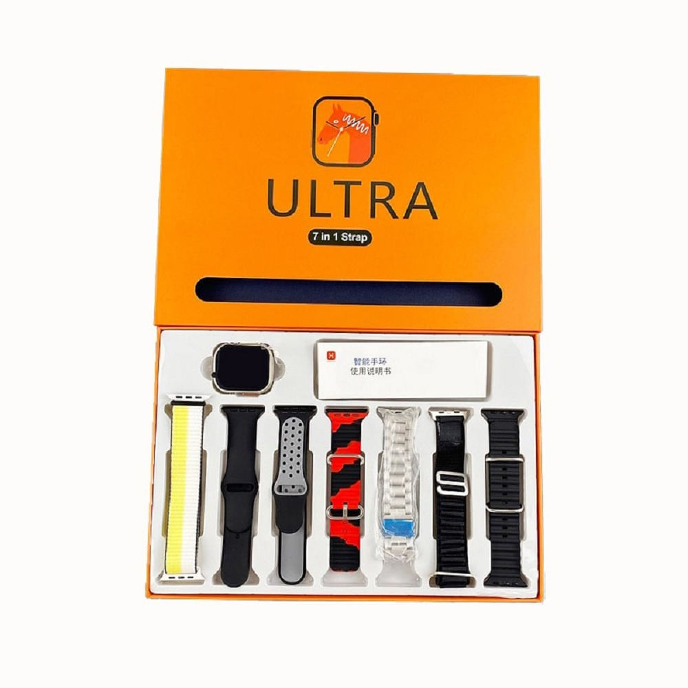 Smartwatch ULTRA 7 en 1 Correas Intercambiables Negro