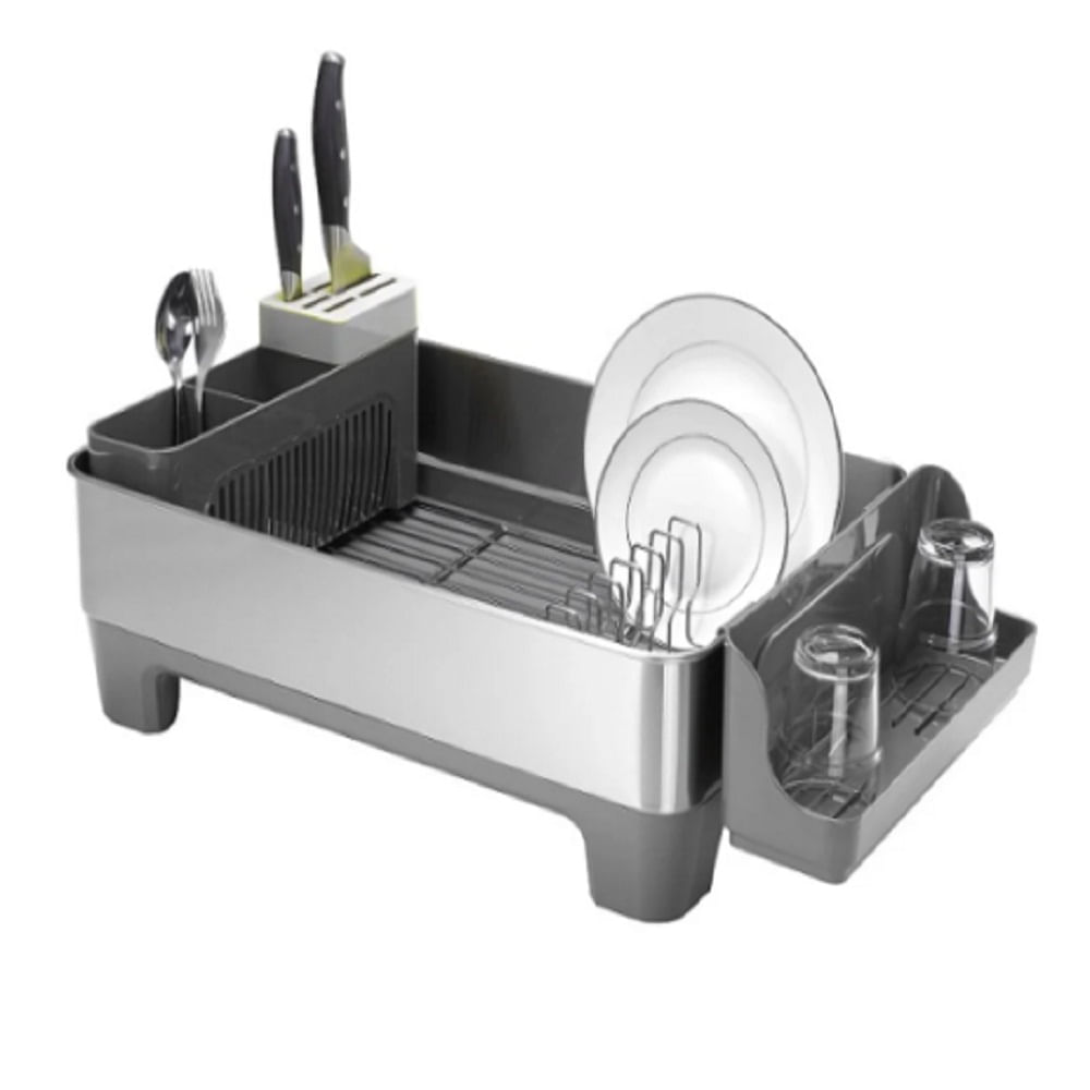 Escurridor de Platos y Cubiertos Gris