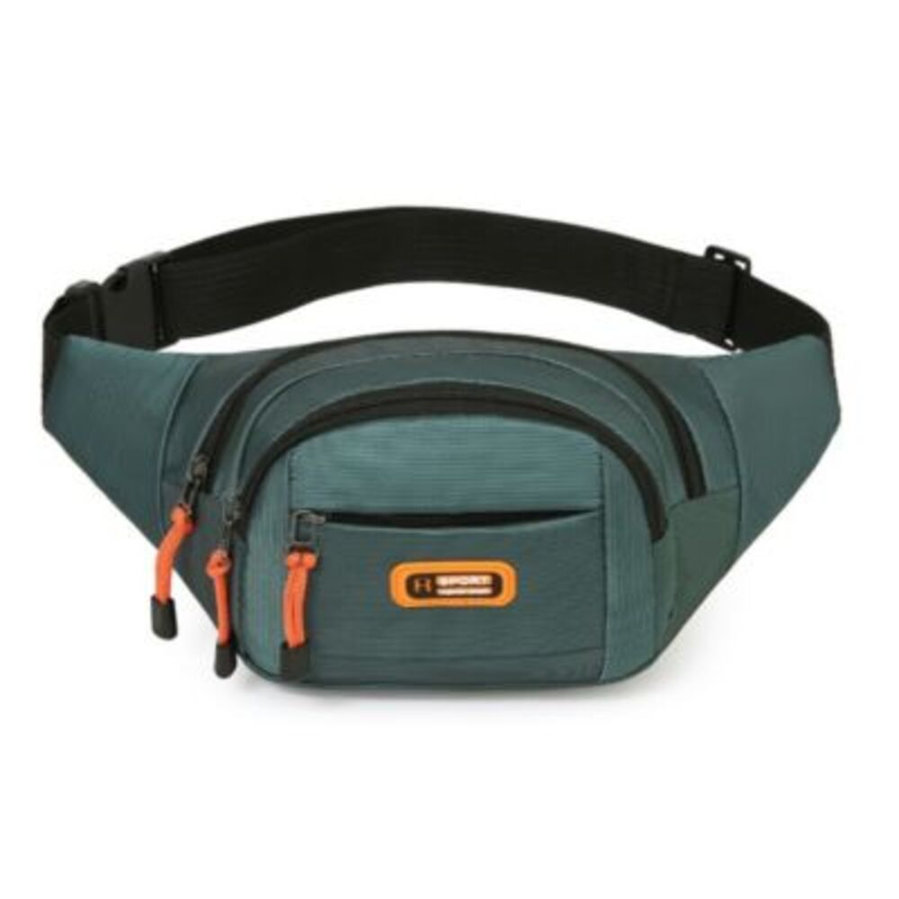 Riñonera Deportiva De 3 Bolsillos Para Hombre Mujer Canguro Verde