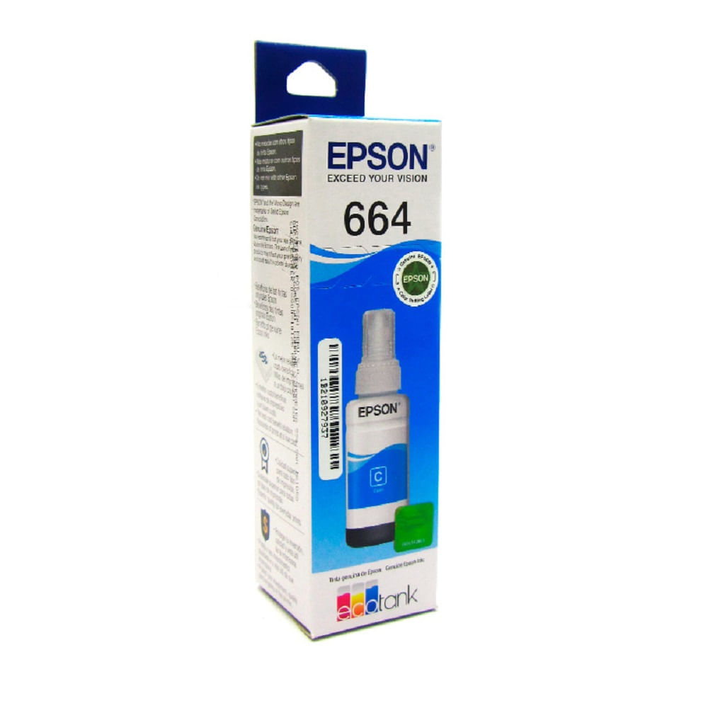 Tinta Original EPSON 664 - Color Cyan 70ml