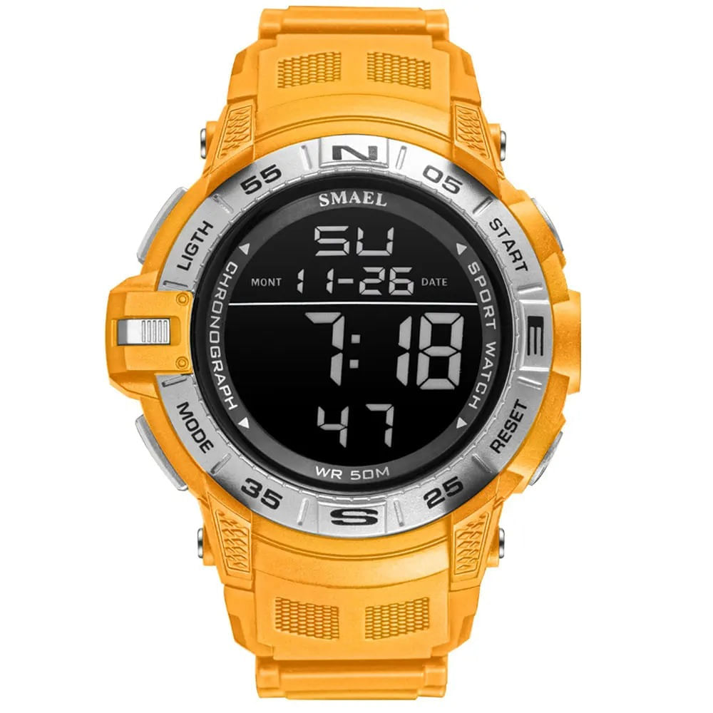 Reloj Deportivo SMAEL 1511 Digital Resina Amarillo