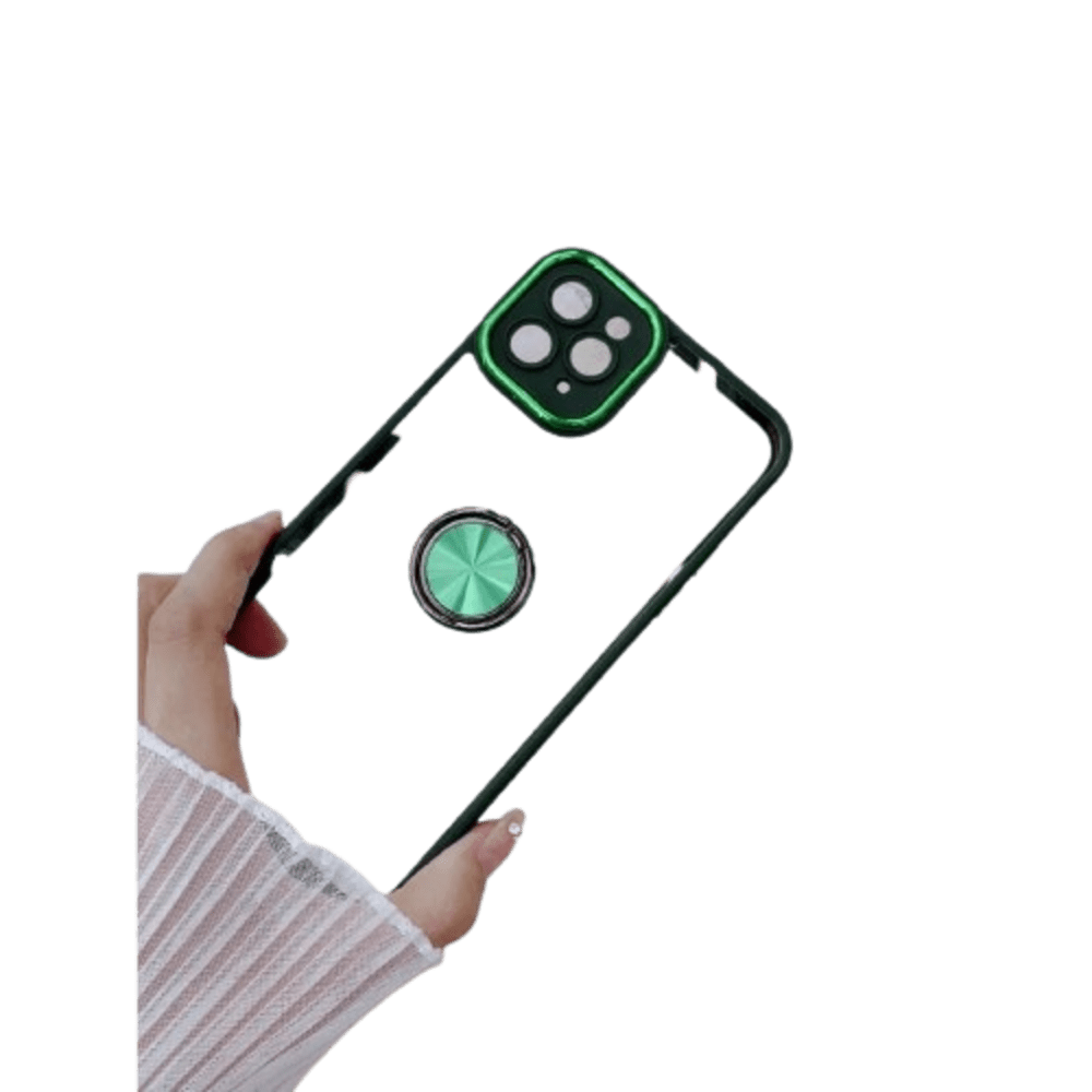 Funda para Xiaomi Redmi Note 8 Transparente Cromado Verde Antishock Resistente ante Caídas y Golpes