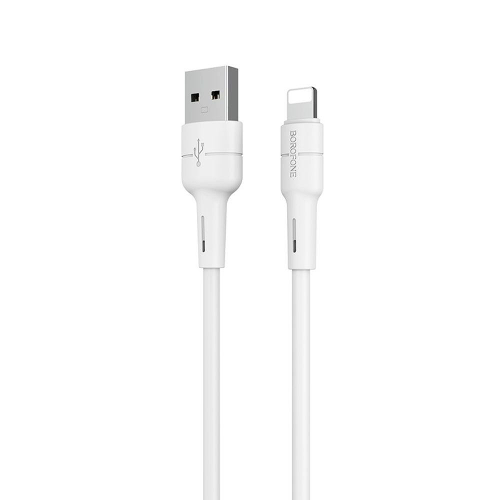 Cable De Carga Y Datos Usb A Lightning Borofone Bx30  De Silicona 1 m Blanco