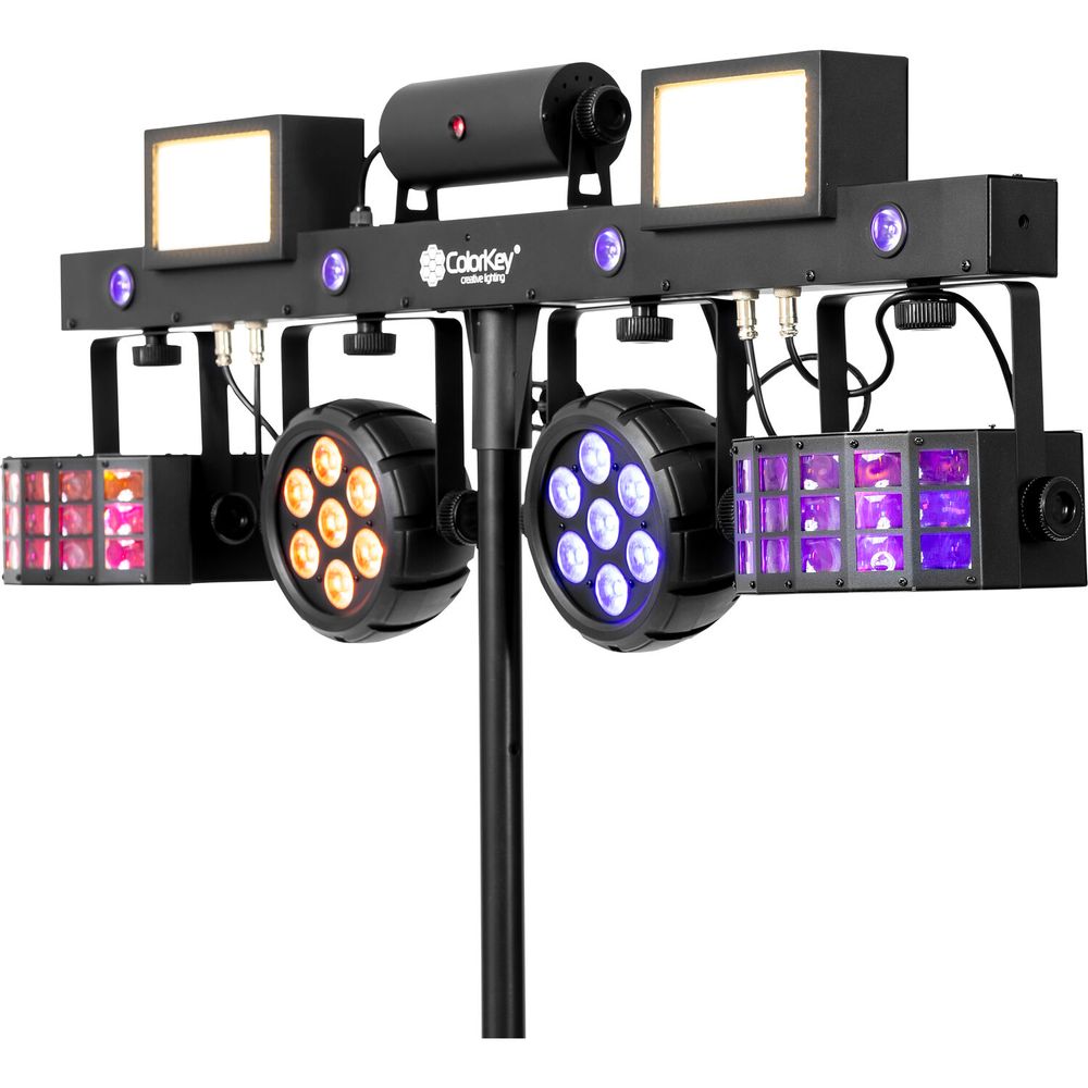 Paquete de Iluminación Profesional Todo en Uno Colorkey Partybar Pro 1000 con Efectos Múltiples