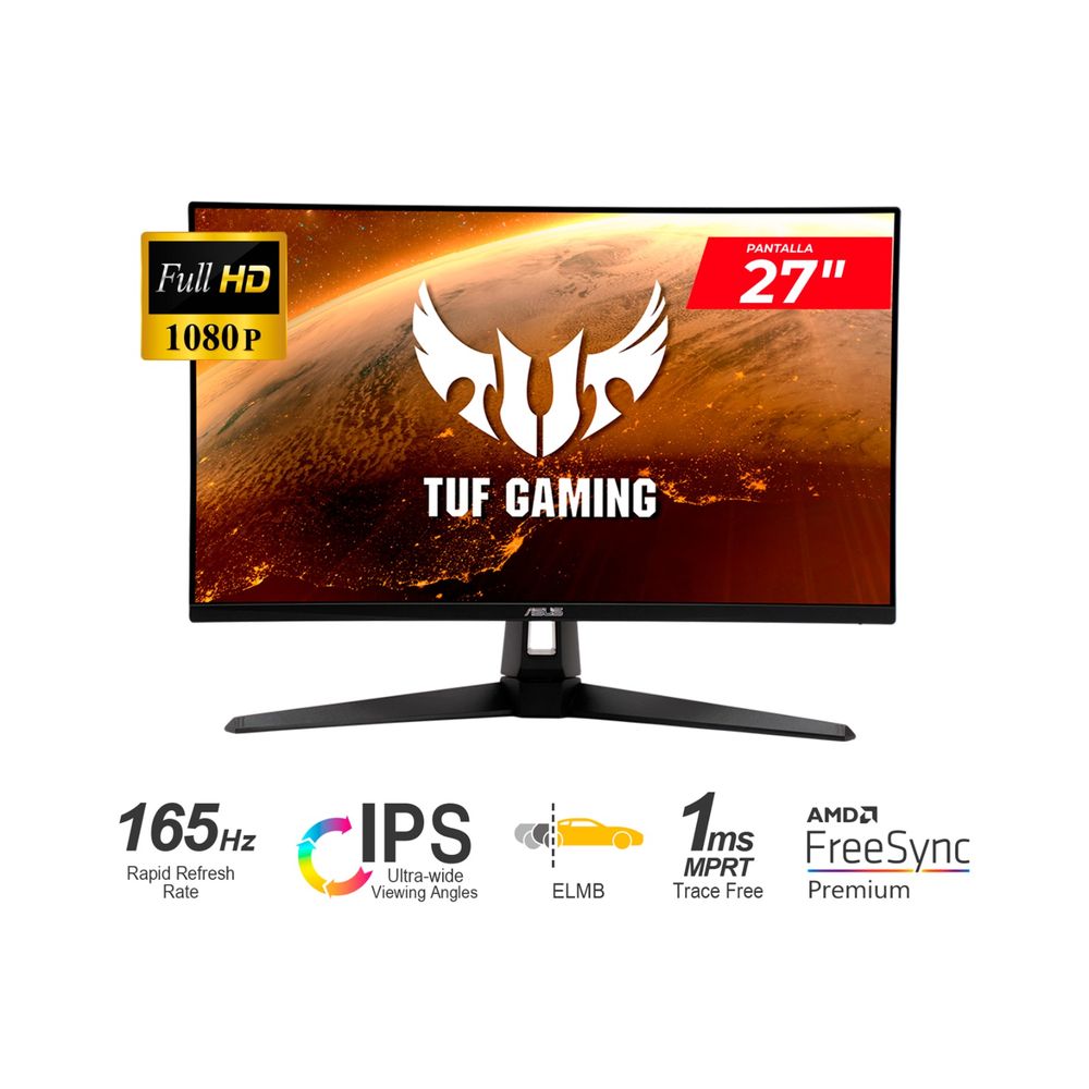 Monitor ASUS TUF Gaming VG279Q1A 27"" FHD IPS (1920 x 1080), 165Hz, HDMI x 2/ DPx1