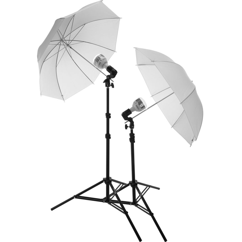 Kit de Luz para Retratos Impact con Soporte de Luz de 6 Porta Lámpara Led Fluorescente Bombilla D