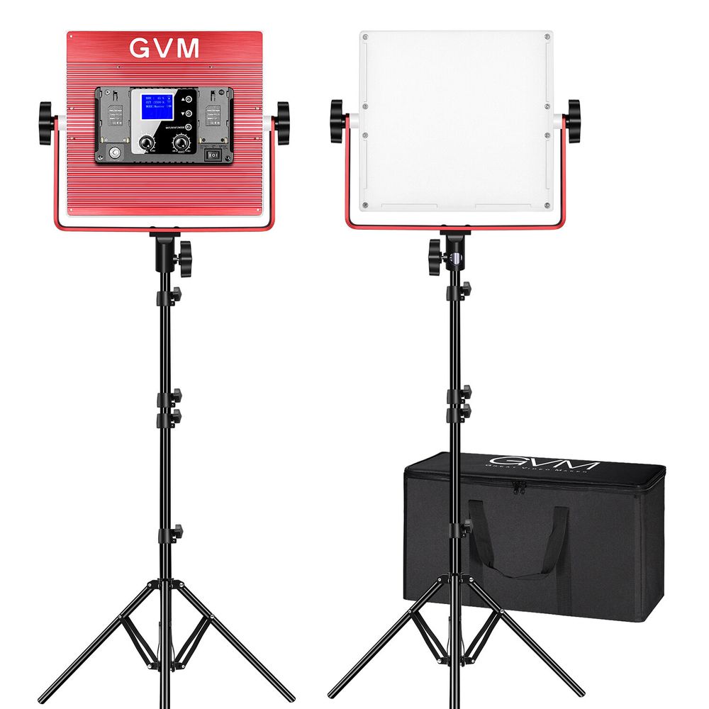 Kit de Panel de Luz de Video Suave Led Rgb Gvm R50R288 2L