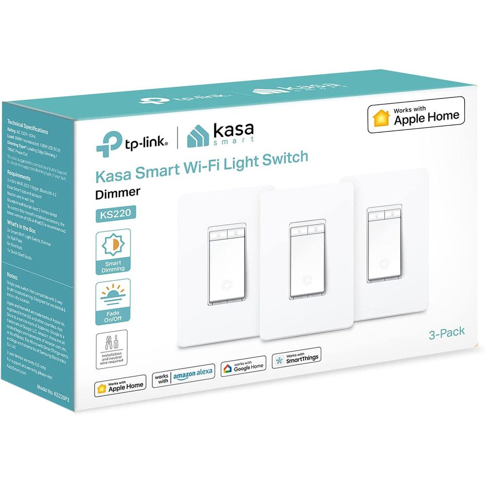 Interruptor Atenuador Wi Fi Inteligente Tp Link Ks220 Kasa Paquete de 3