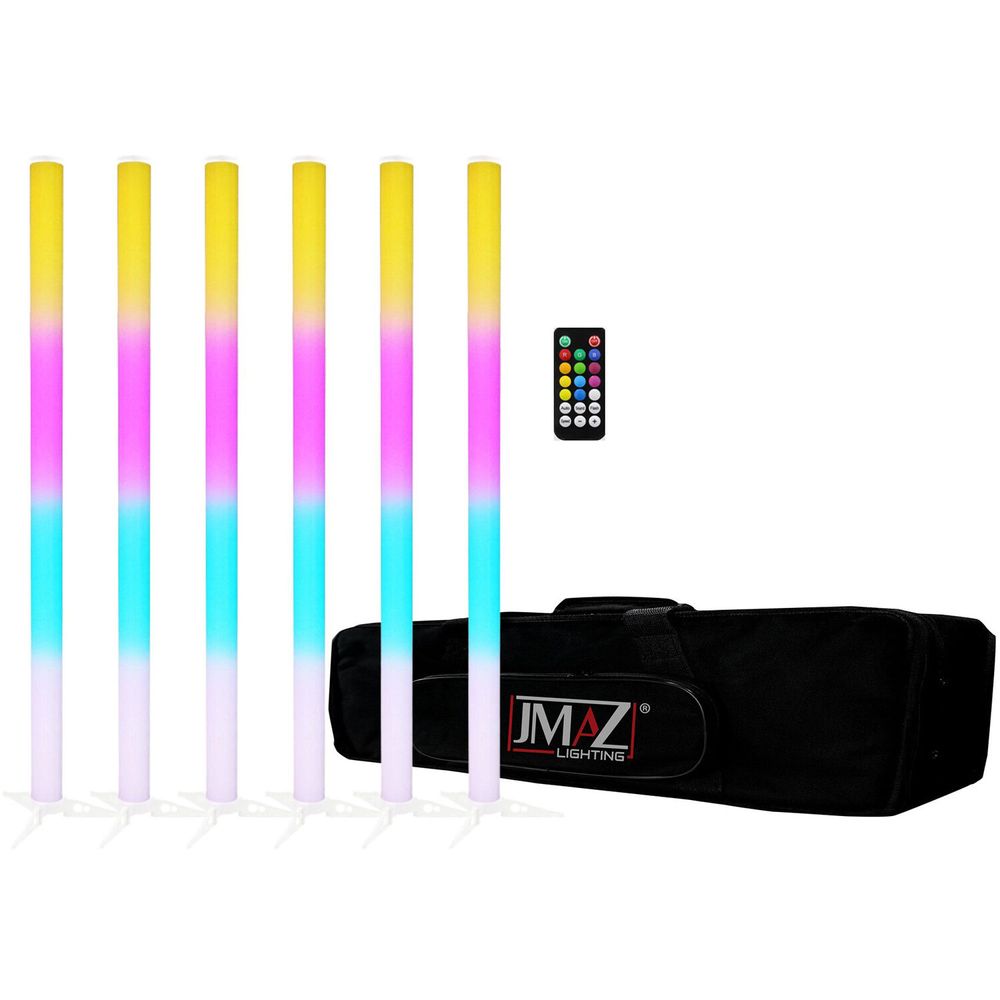 Kit de Luces Led Jmaz Lighting Galaxy Tube Wireless 3.3 Rbg 6 Pack