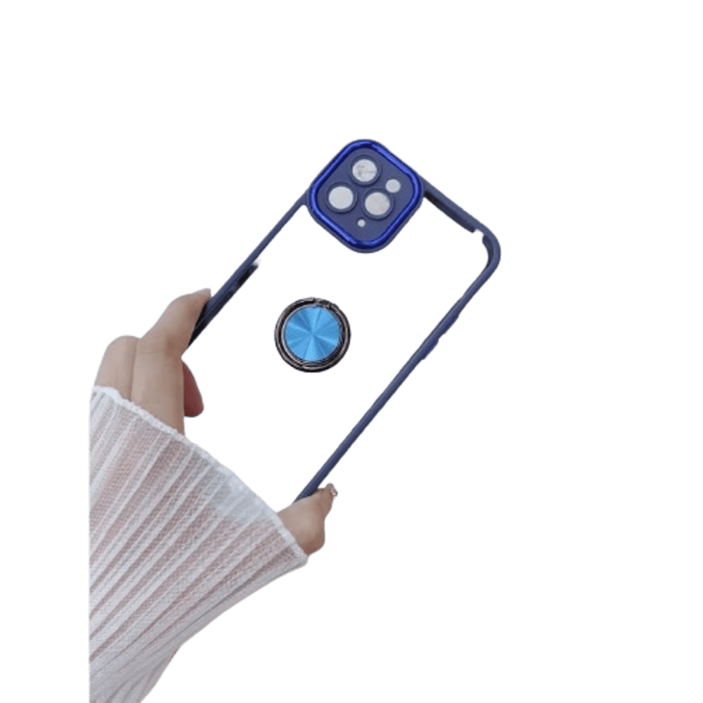 Funda for Xiaomi Poco X5 Pro 5G Transparente Cromado Navy Antishock Resistente ante Caídas y Golpes