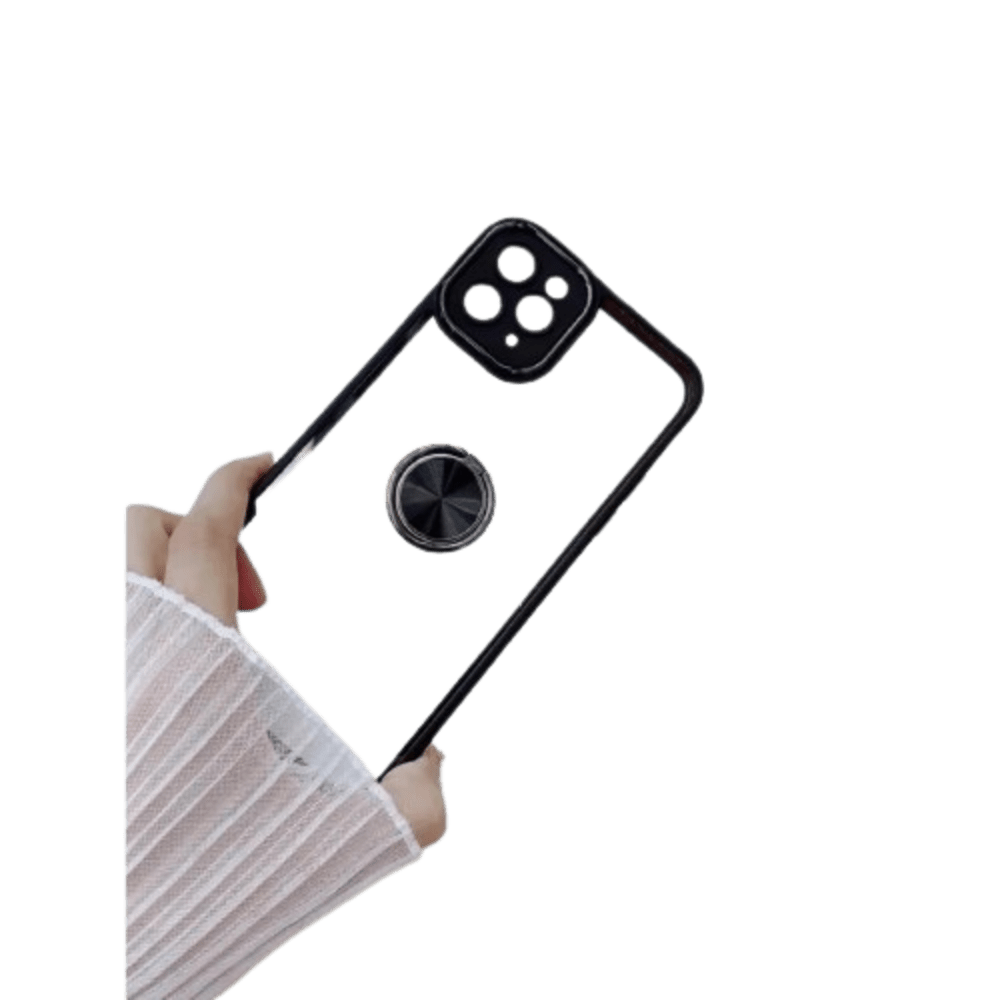 Funda Case para Samsung A23 4G Transparente Cromado Negro Antishock Resistente ante Caídas y Golpes