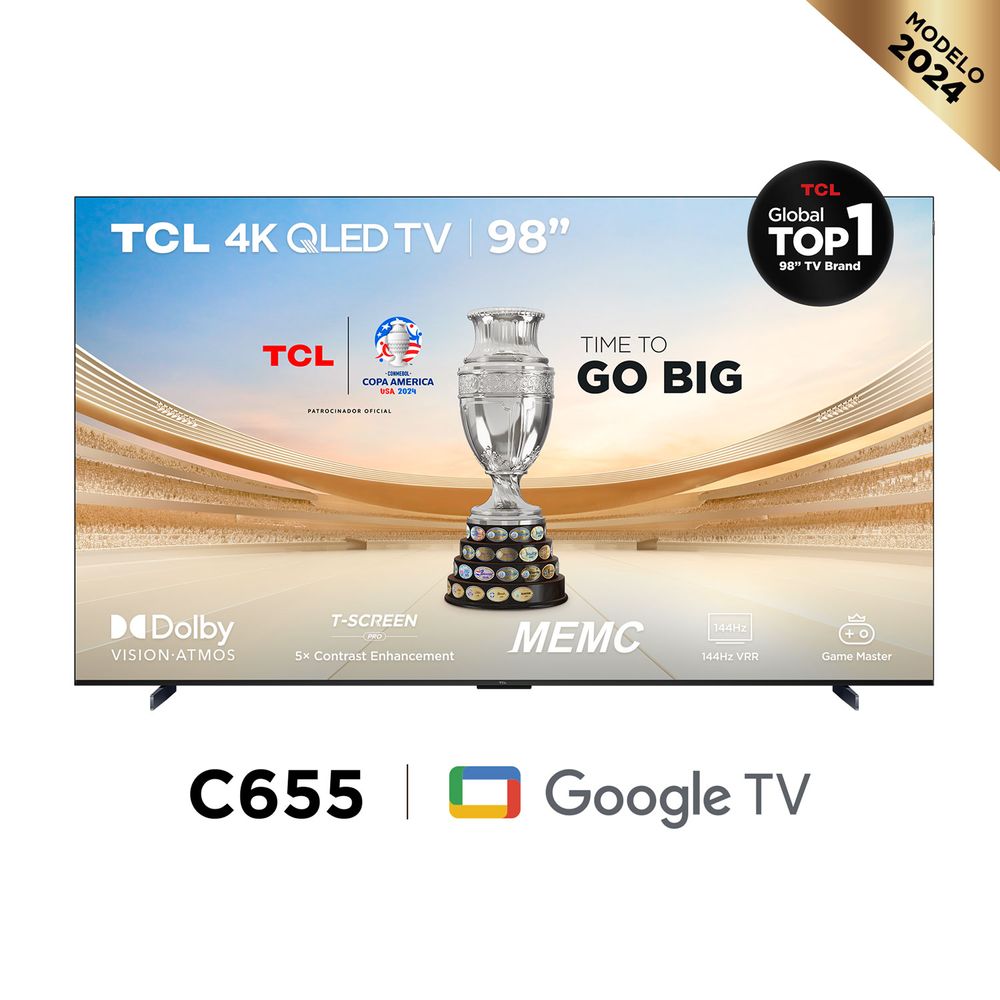 Televisor TCL 98"" 98C655 QLED Google TV 4K Ultra HD