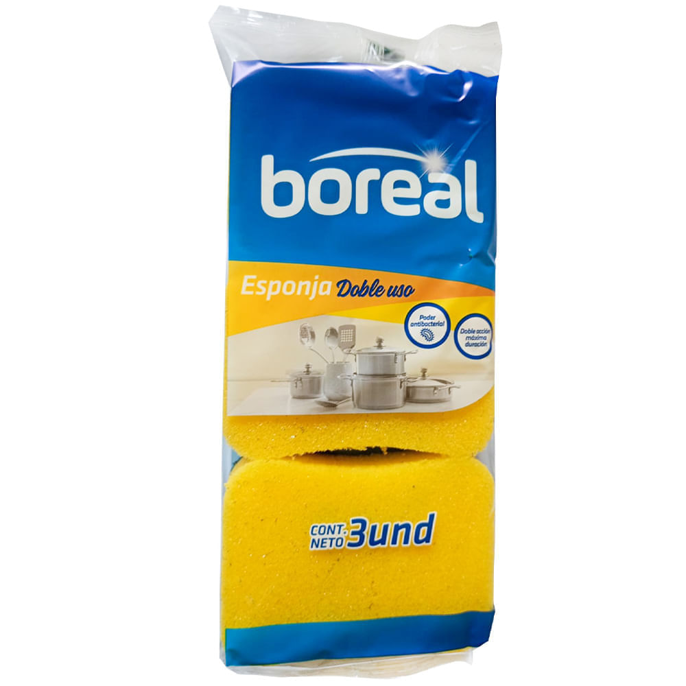 Esponja 2 en 1 BOREAL Bolsa 3un