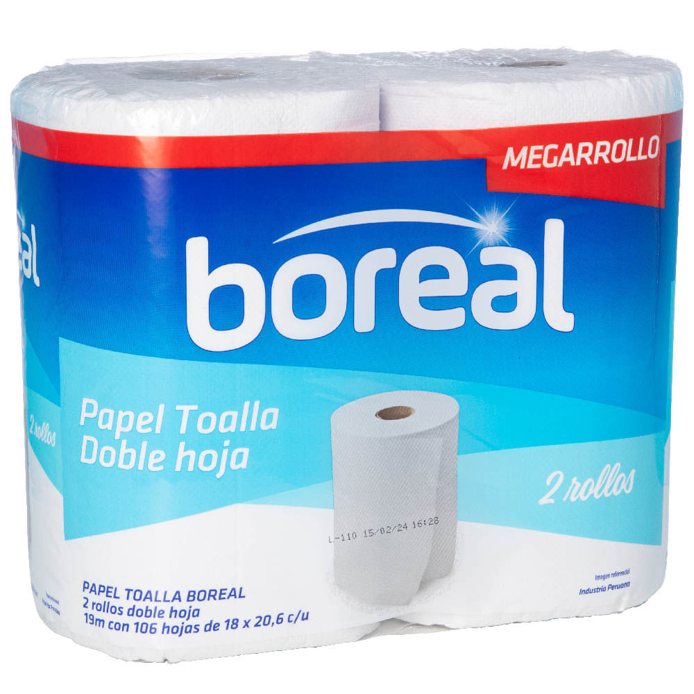 Papel Toalla BOREAL Megarollo Paquete 2un