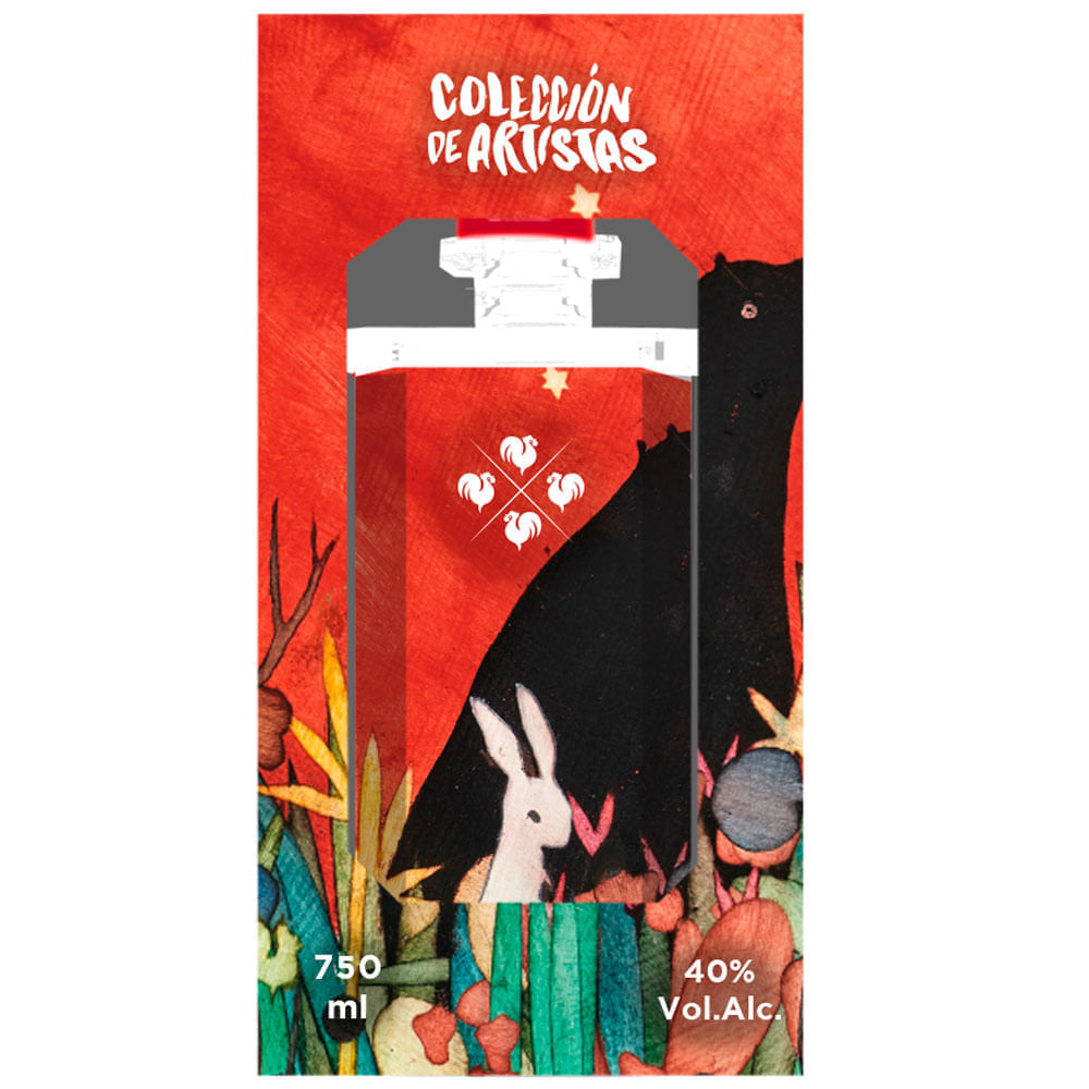 Pisco Mosto Verde Acholado CUATRO GALLOS Colección de Artistas Botella 750ml