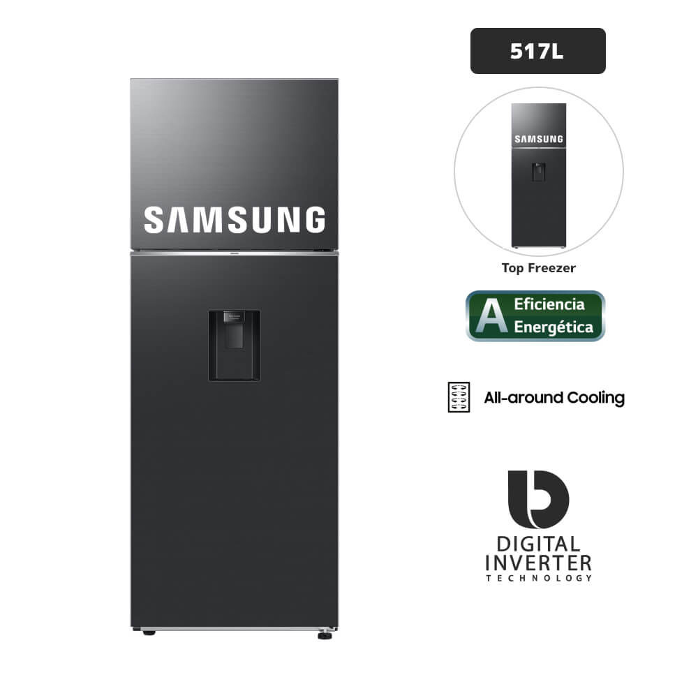 Refrigeradora Samsung All Around Cooling 517Lt Negra RT53DG6750B1PE