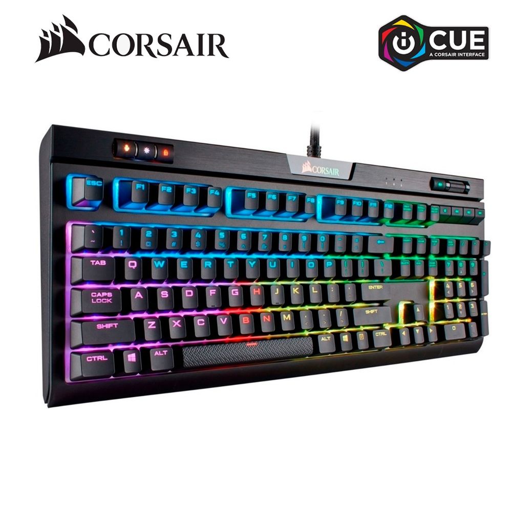 Teclado Gamer STRAFE RGB MK2 teclas Cherry MX RED Mecanico Español CH-9104110-SP
