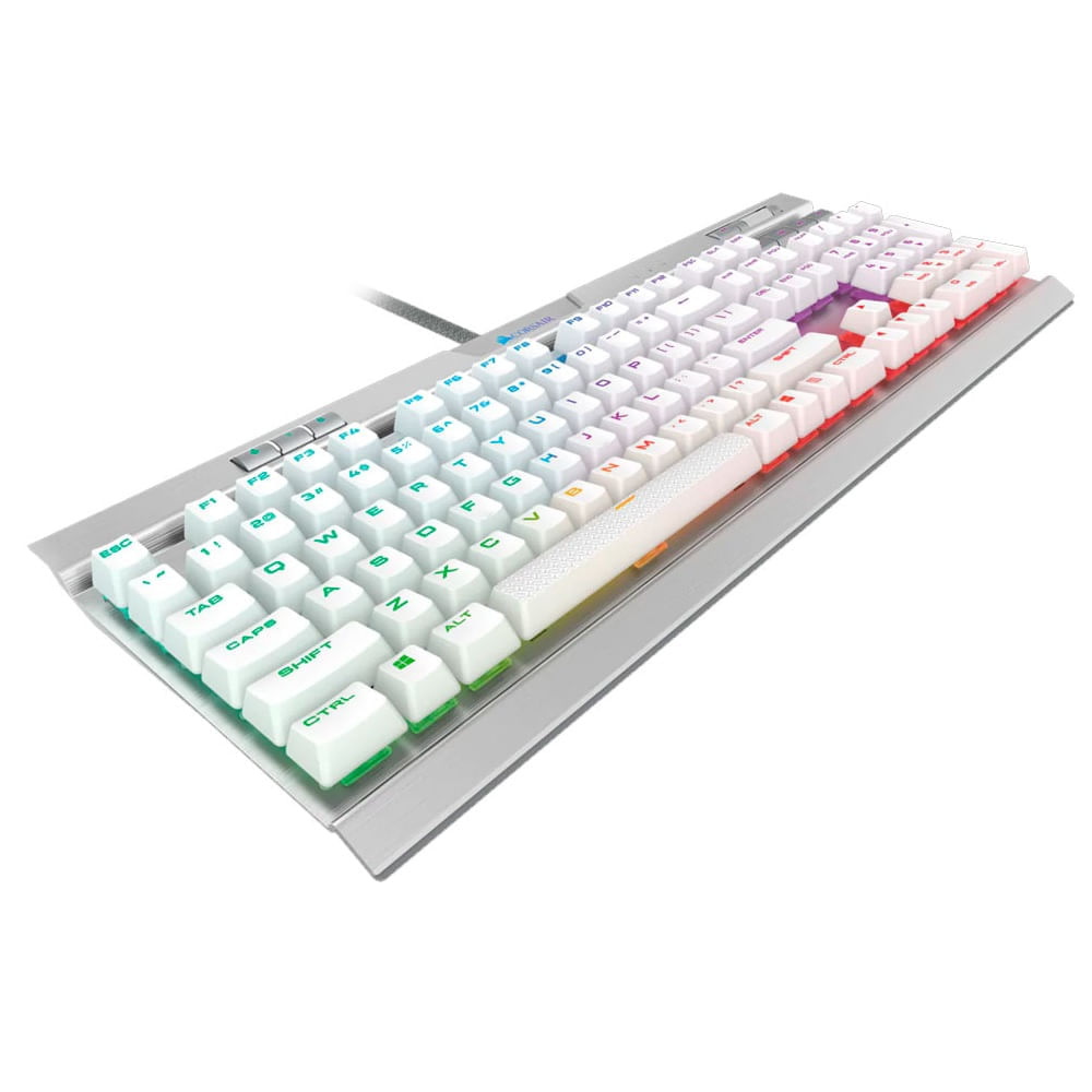 Teclado Gamer Corsair K70 RGB MK2 Ingles RapidFire Cherry MX Speed Blanco CH-9109114-NA
