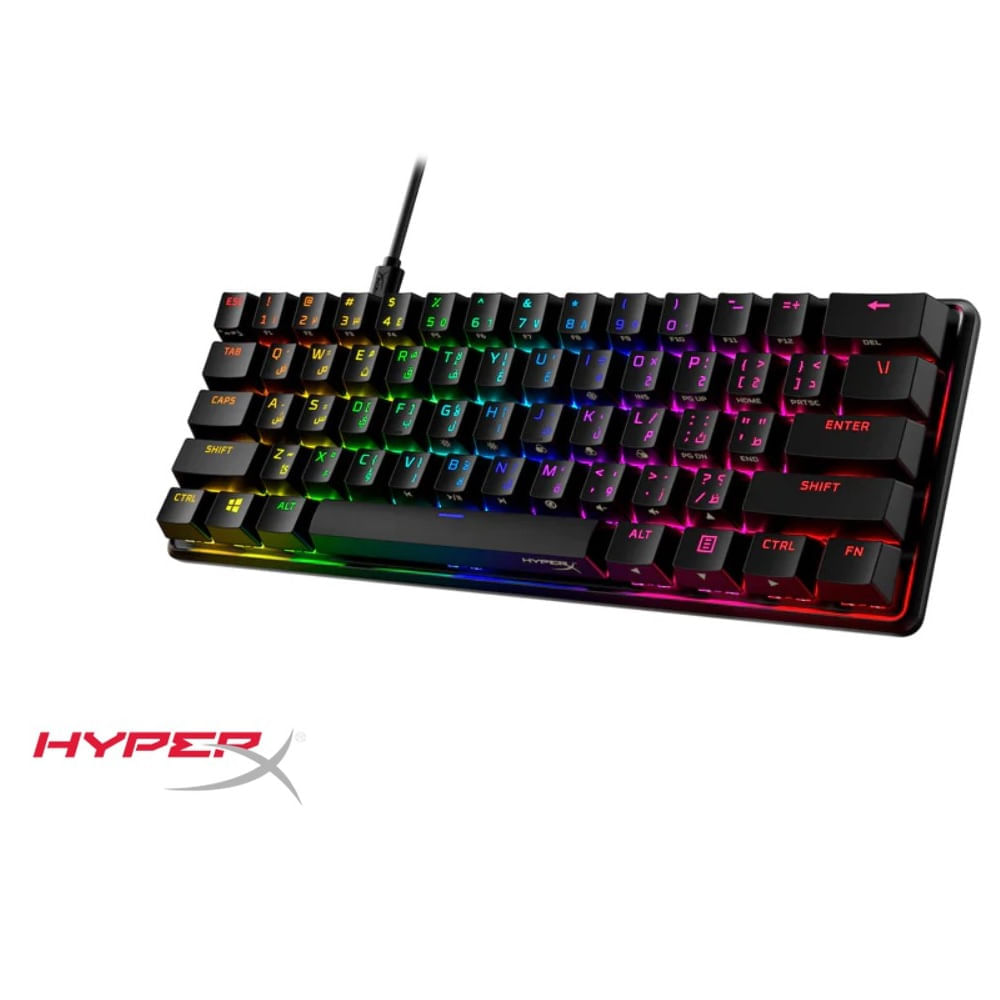 Teclado Gamer HyperX Alloy Origins 60 Mecanico HX Red Ingles Negro 4P5N4AA#ABA